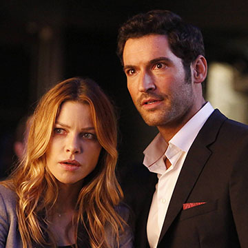 Lucifer and Chloe Decker on scene